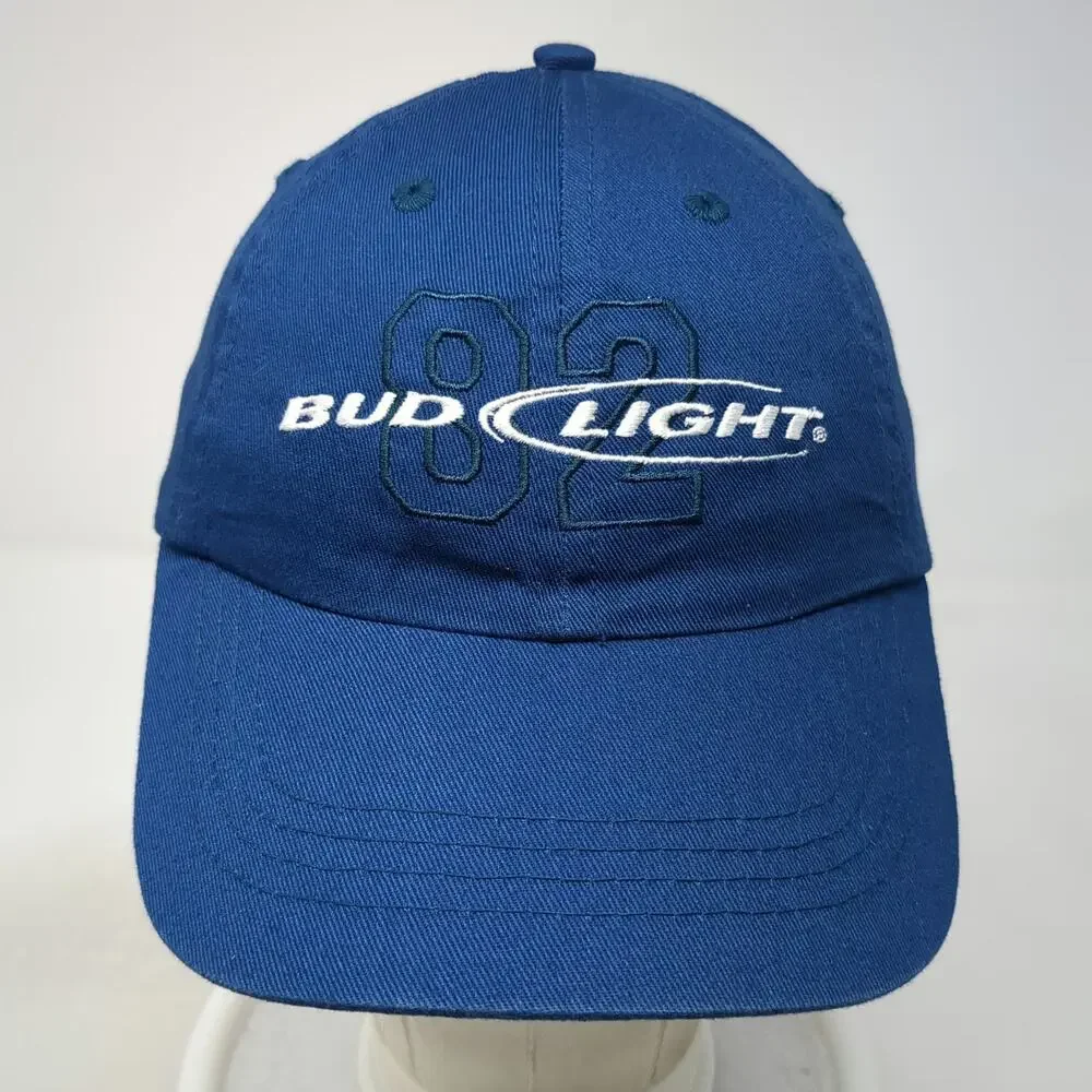 Anheuser-Busch Bud Light 82 Embroidered Blue Baseball Cap One Size Strapback